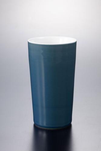 陶器製真空2層構造タンブラー(ブルー)